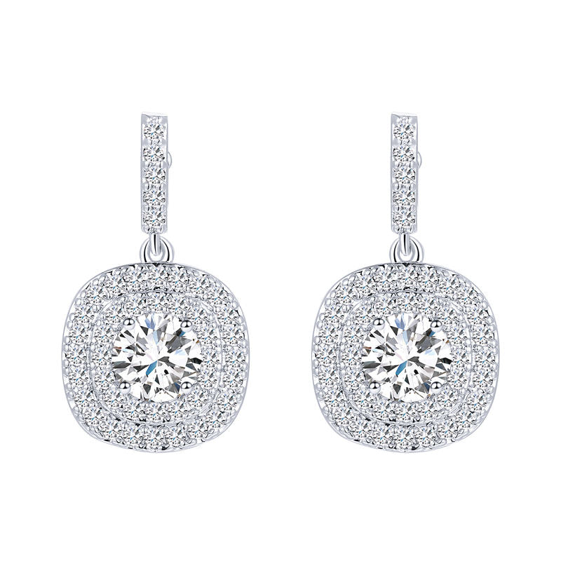 Micro Paved Drop Earrings | Cubic Zirconia