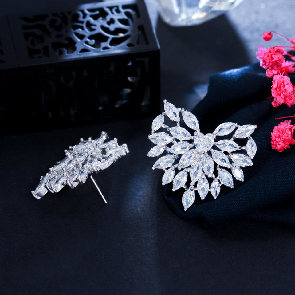 Big Heart Shaped Stud Earrings
