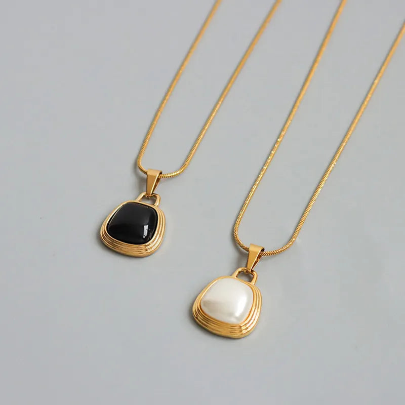 Pearl Clavicle 18K Gold Plated Necklace