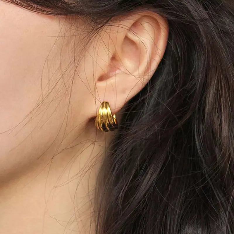 Multi Layer Chunky Hoop Earrings