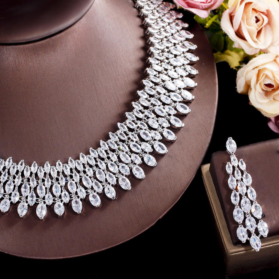Paved Choker Bridal Jewellery Set
