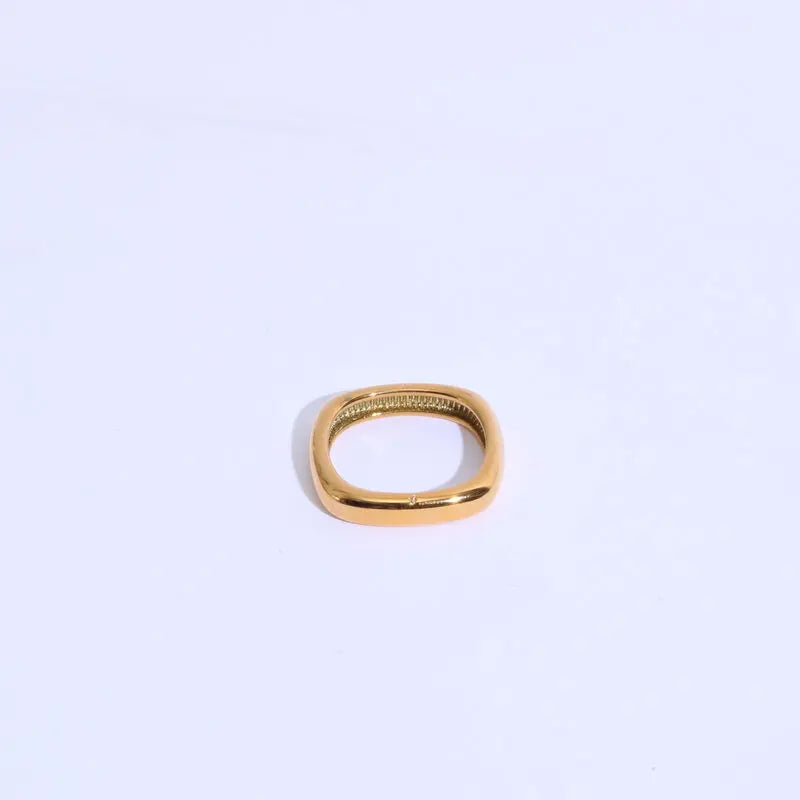 Dainty Square Curved Surface Ring