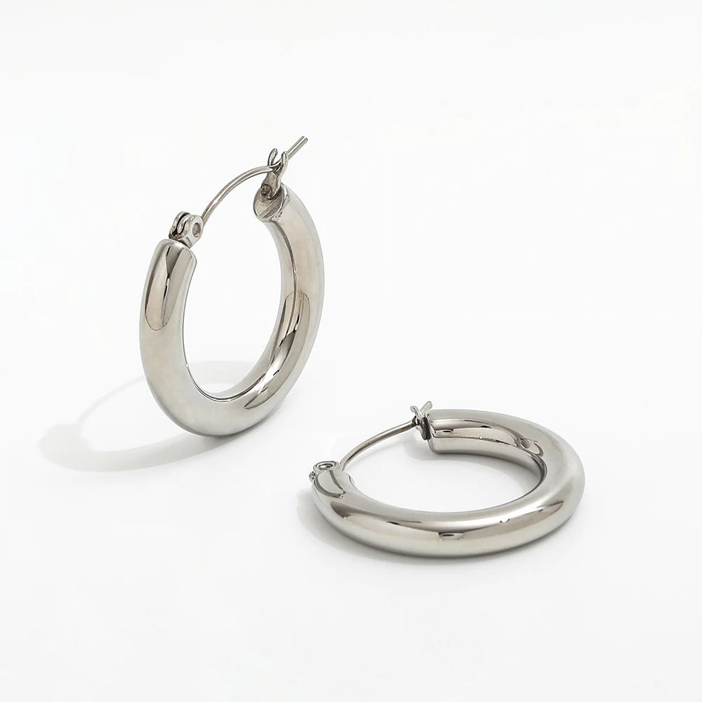 Circle Hoop Earrings | 18K Gold Plated
