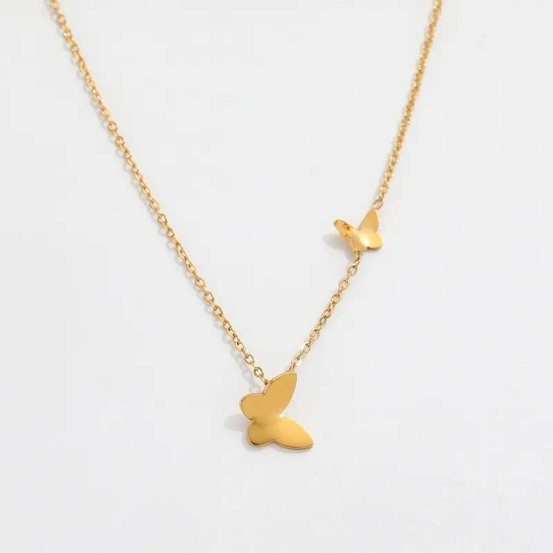 Butterfly 18K Gold Plated Pendant Necklace