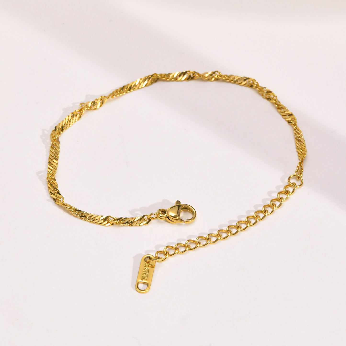 Curly Chain Bracelet | 18K Gold Plated