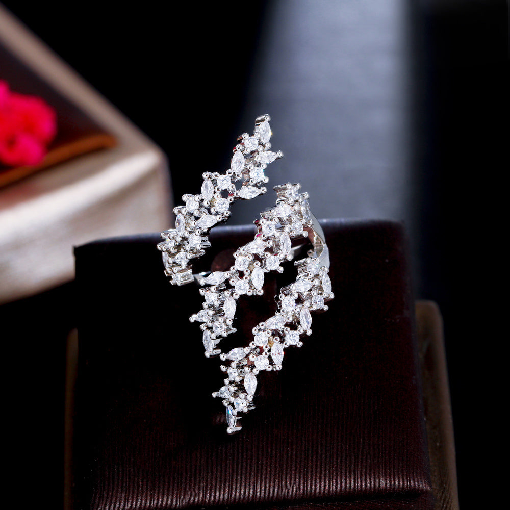 Big Wrap Leaf Shape Adjustable Ring