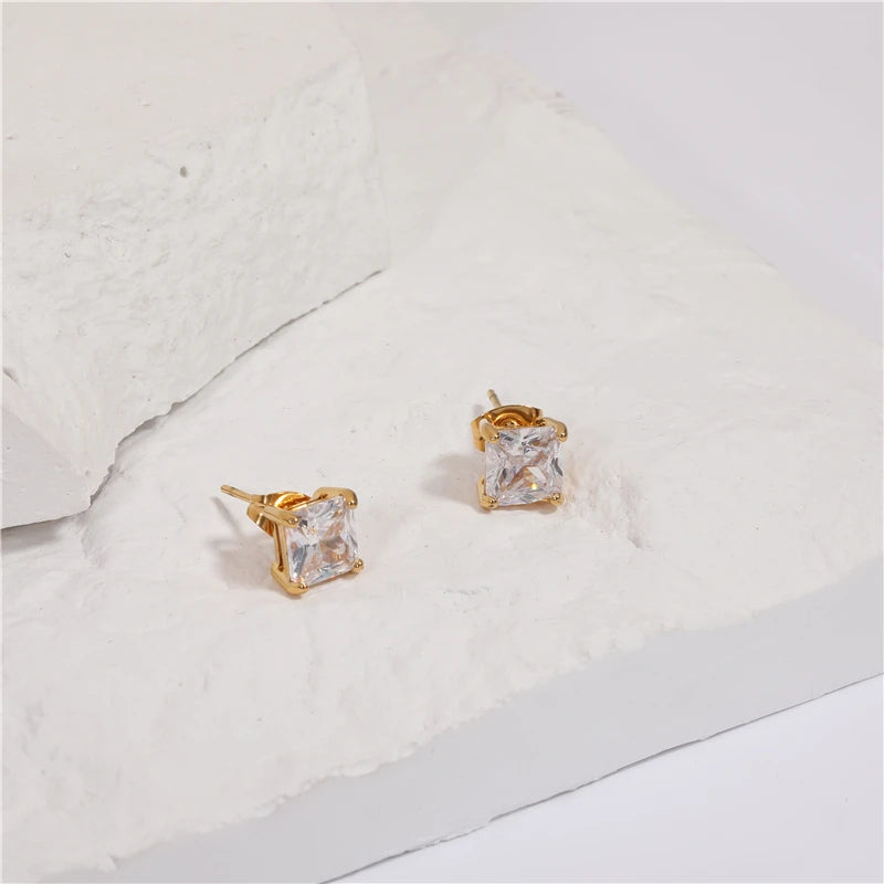 Simple Cubic Zirconia Earrings