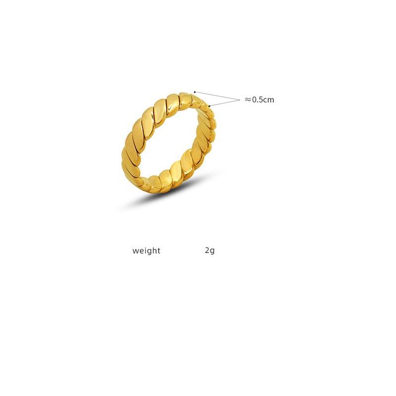 Twist Rope Ring | 18K Gold Plated