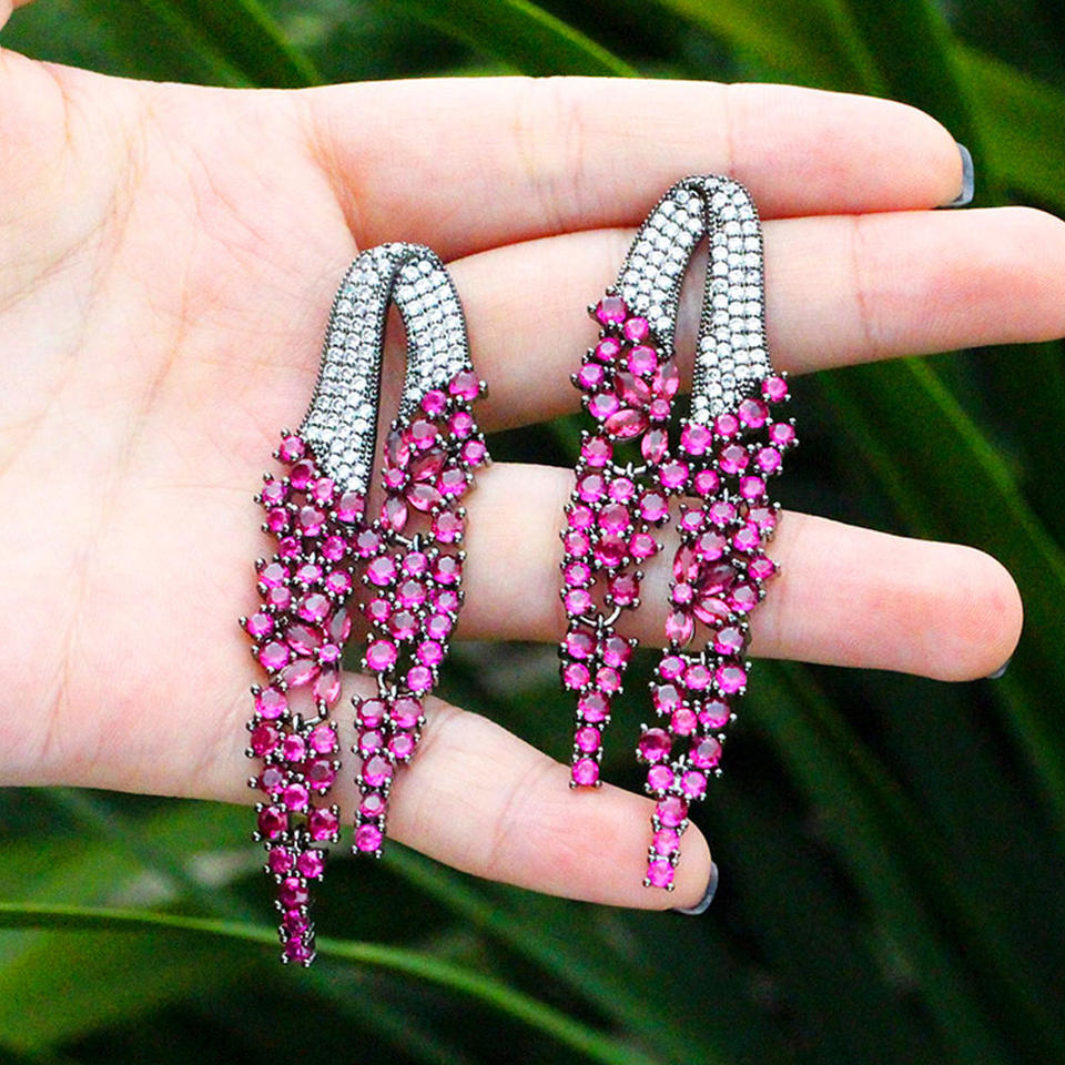 Long Dangle Statement Earrings