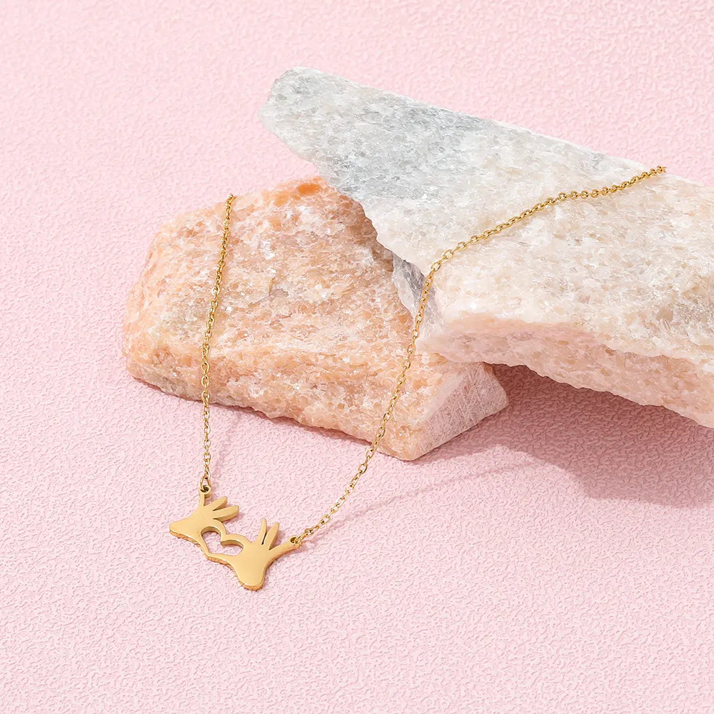 Cute Heart Gesture Pendant Necklace
