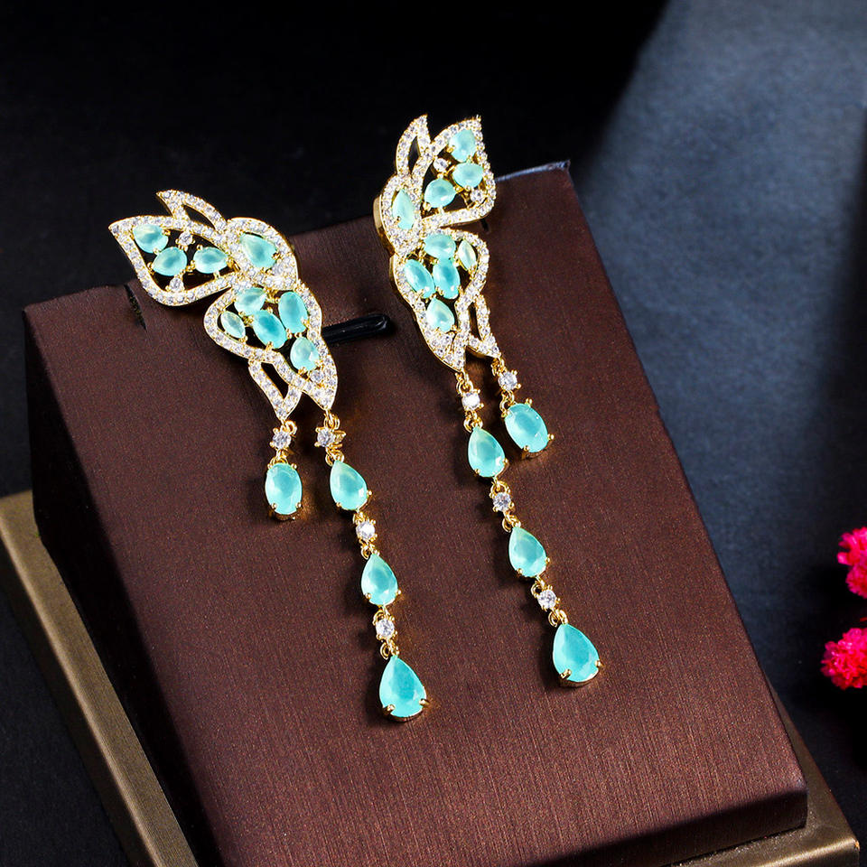 Butterfly Wing Tassel Earrings