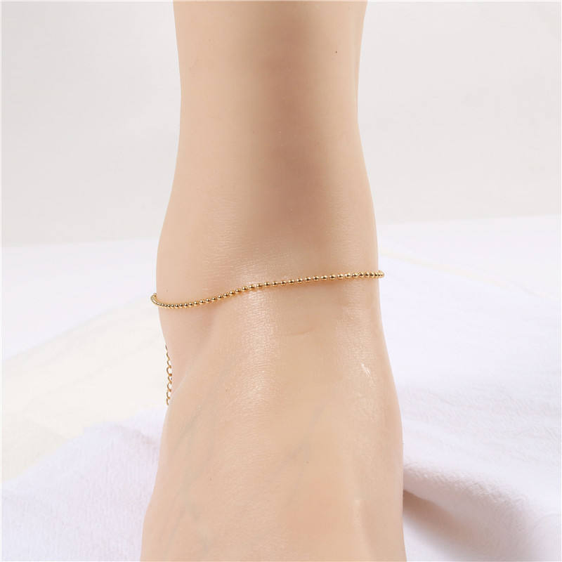 Simple Bead Anklet | 18K Gold Plated