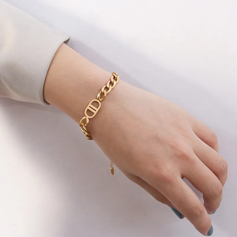 Cuban Curb Link Chain Necklace & Bracelet