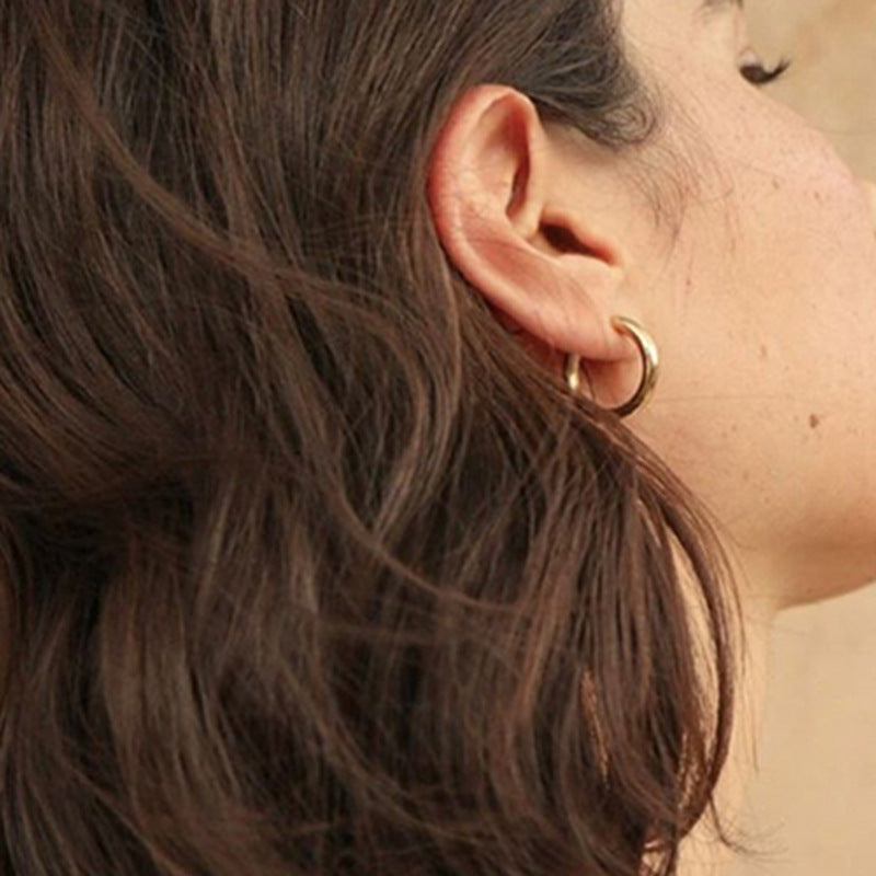 Circle Hoop Earrings | 18K Gold Plated