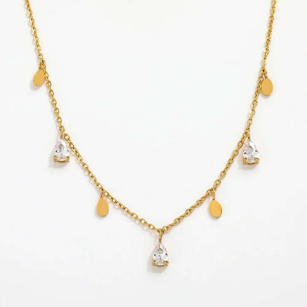 Charm Water Drop Necklace & Earrings