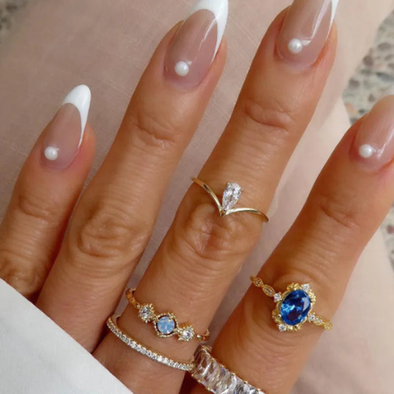 Water Drop Fine 18K Gold Plated Ring