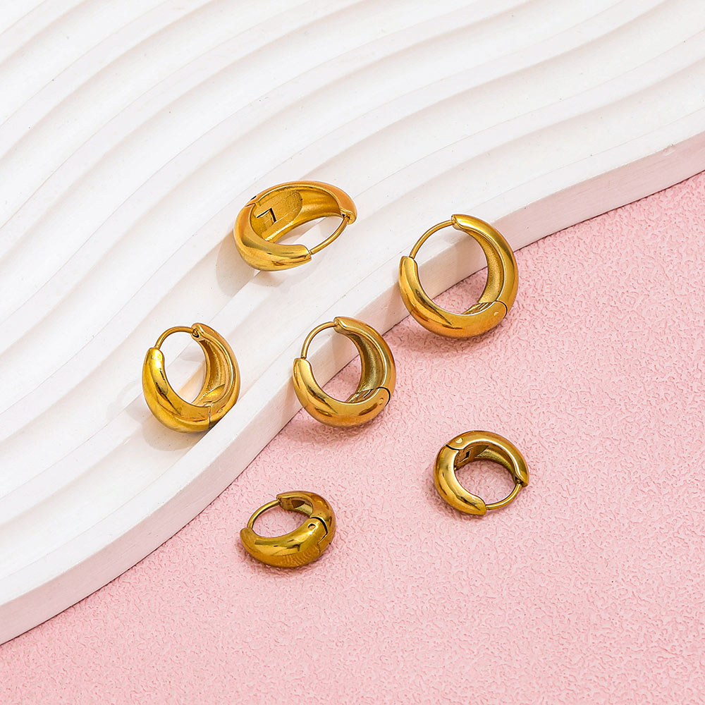 Chunky Huggie Earrings | 18K Gold Plated