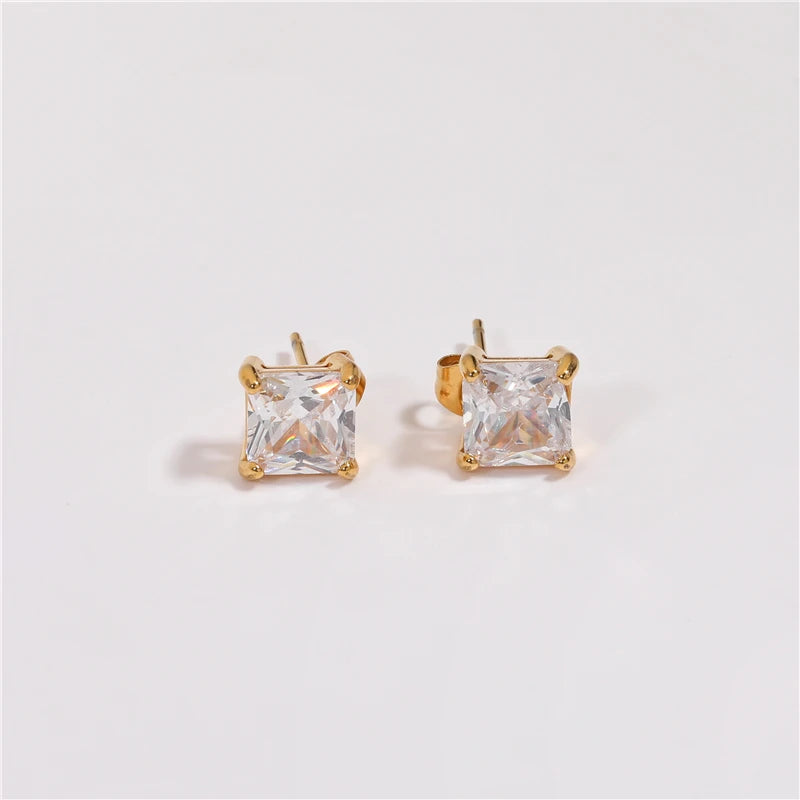 Simple Cubic Zirconia Earrings