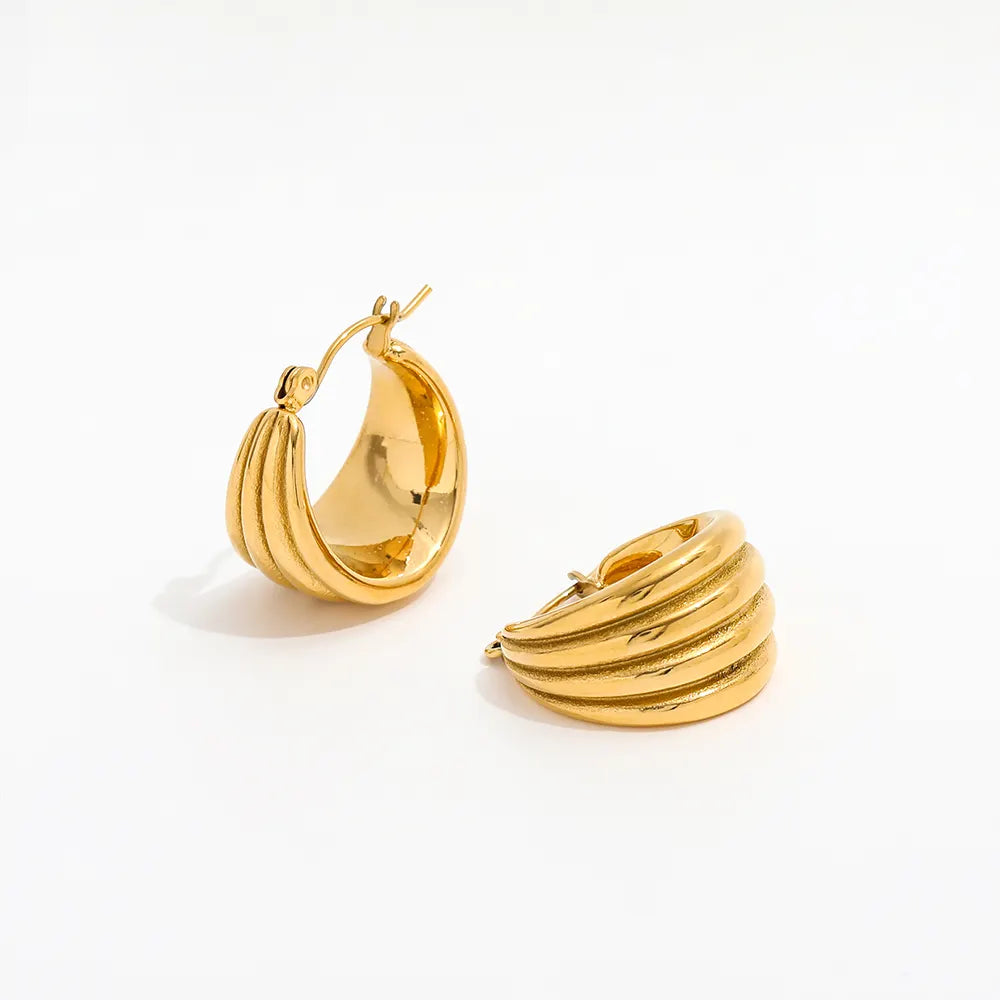 Multi Layer Chunky Hoop Earrings