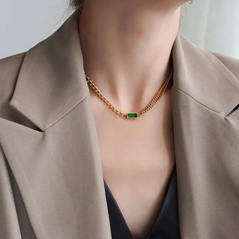 Double Layer Clavicle Necklace & Bracelet