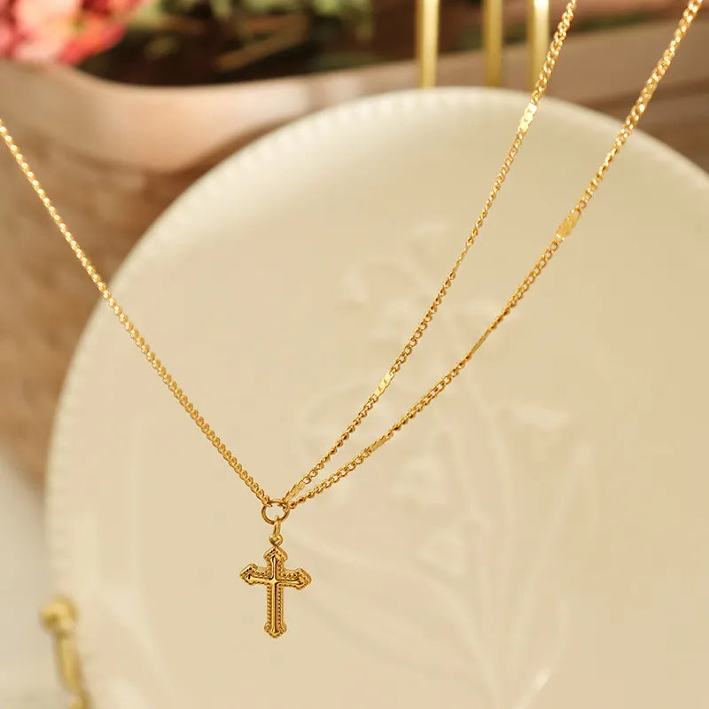 Retro Style Cross Necklace & Bracelet