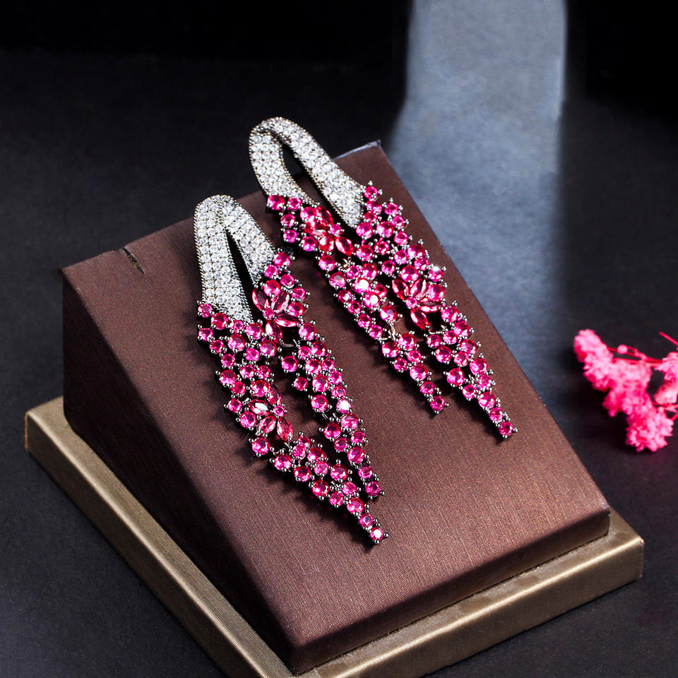 Long Dangle Statement Earrings