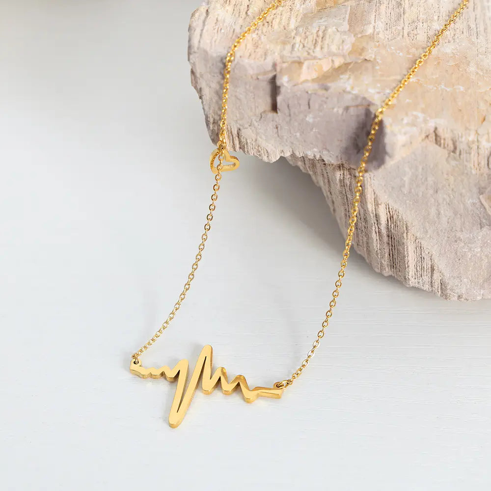 Lightning 18K Gold Plated Pendant Necklace