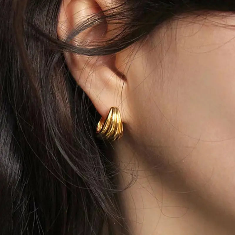 Multi Layer Chunky Hoop Earrings