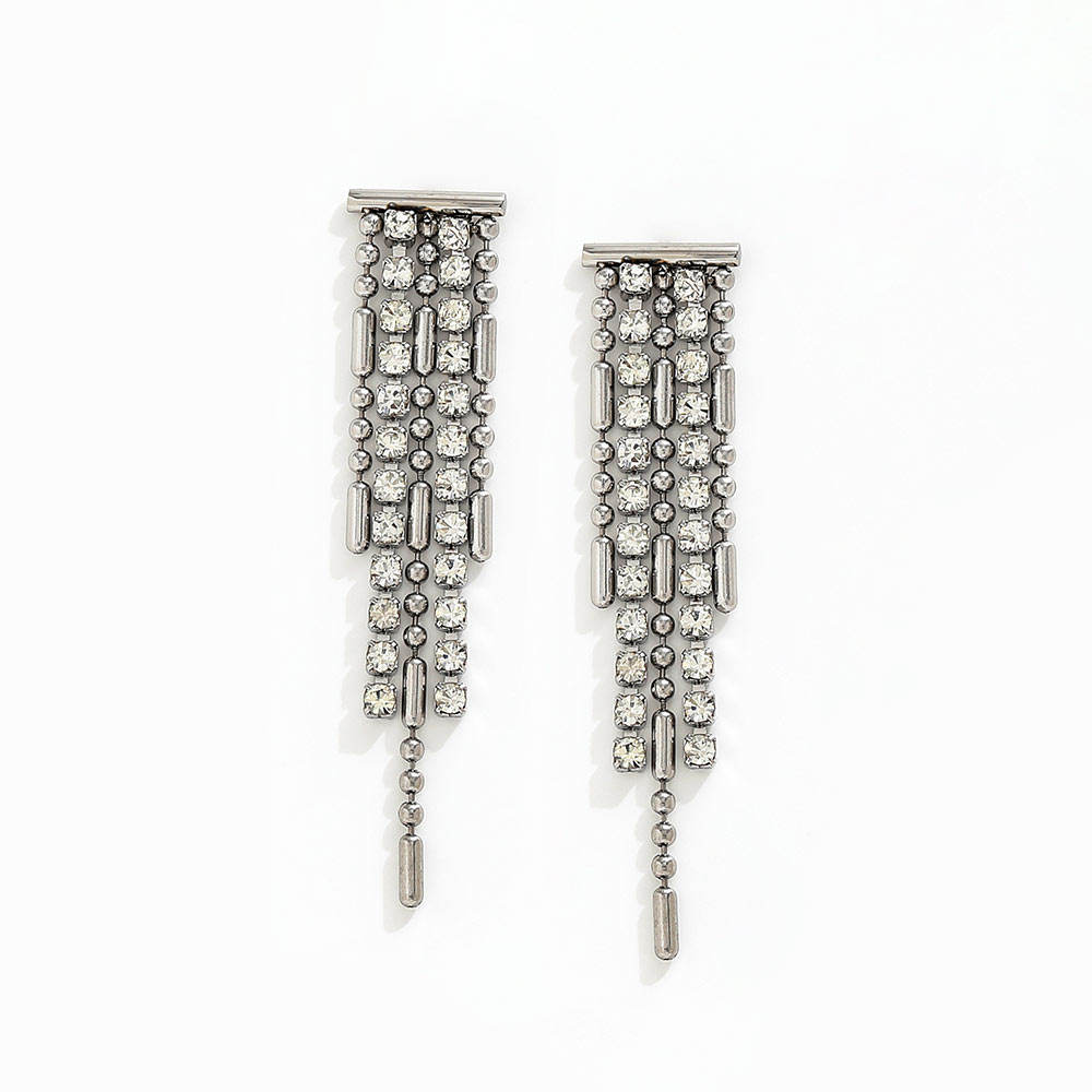 Bead Curtains Tassel Earrings | 18K Gold Plated