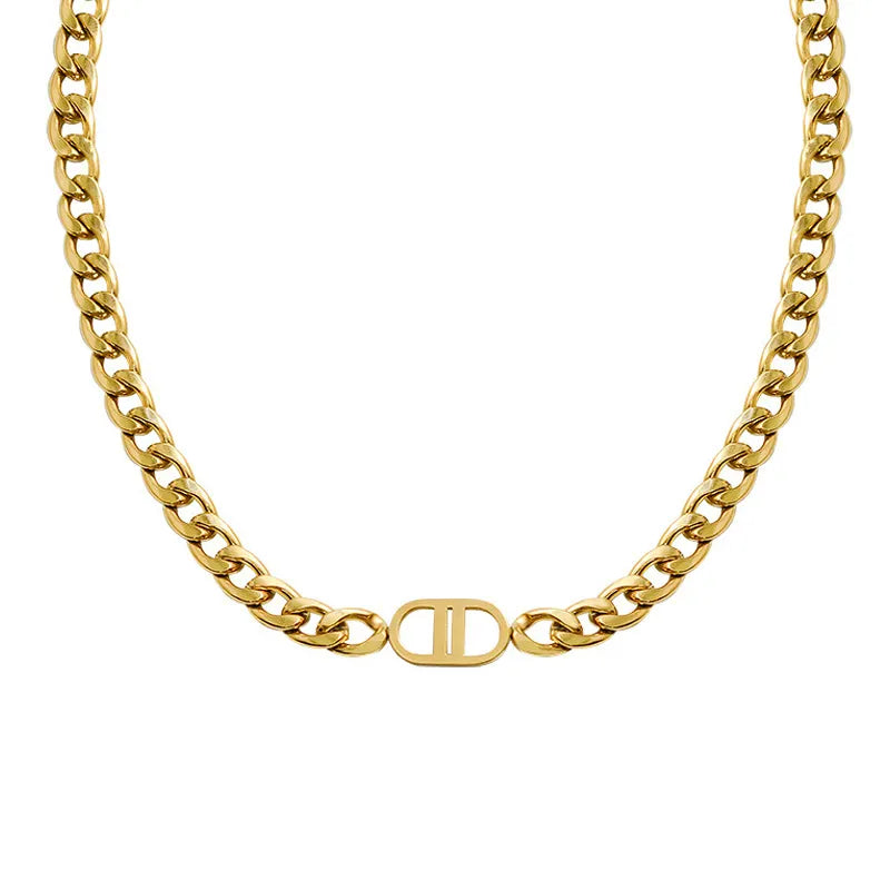 Cuban Curb Link Chain Necklace & Bracelet