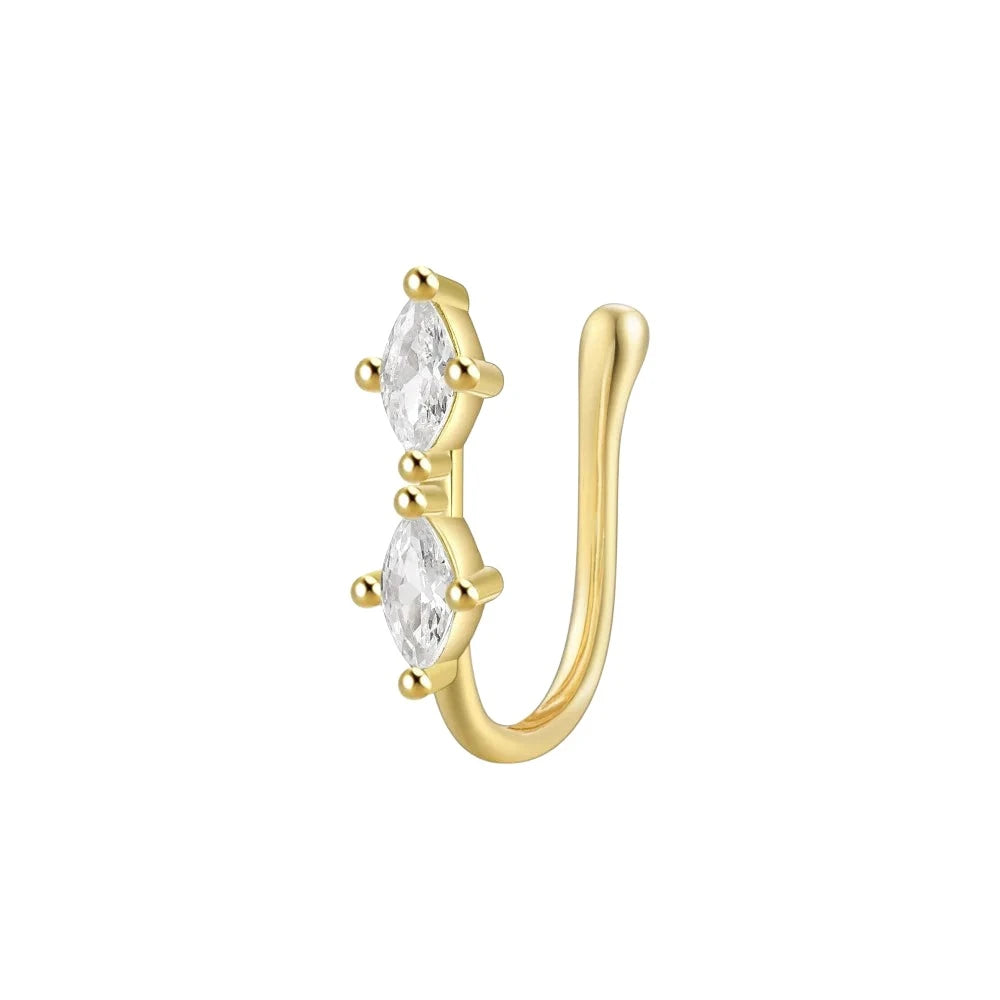 Clip-on 925 Sterling Silver Nose Pins