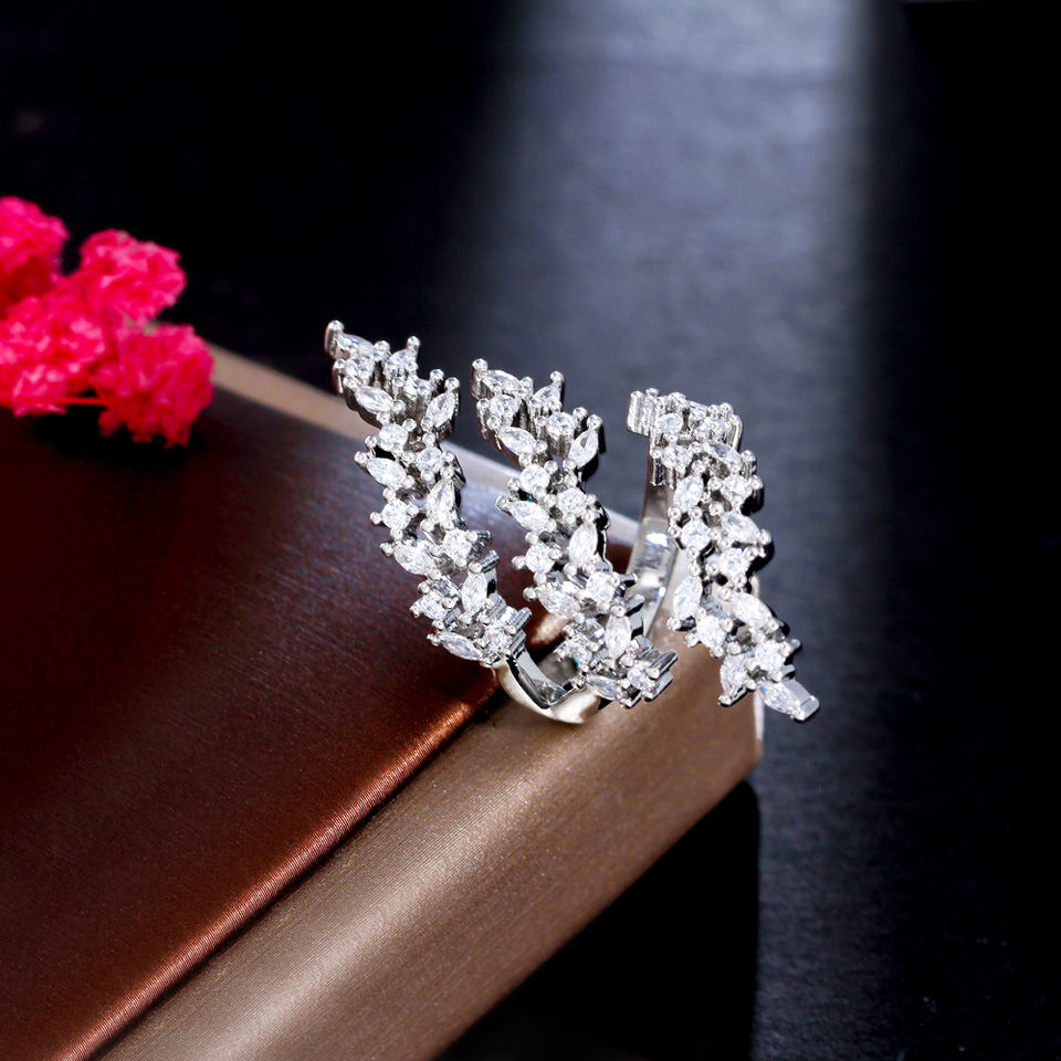 Big Wrap Leaf Shape Adjustable Ring