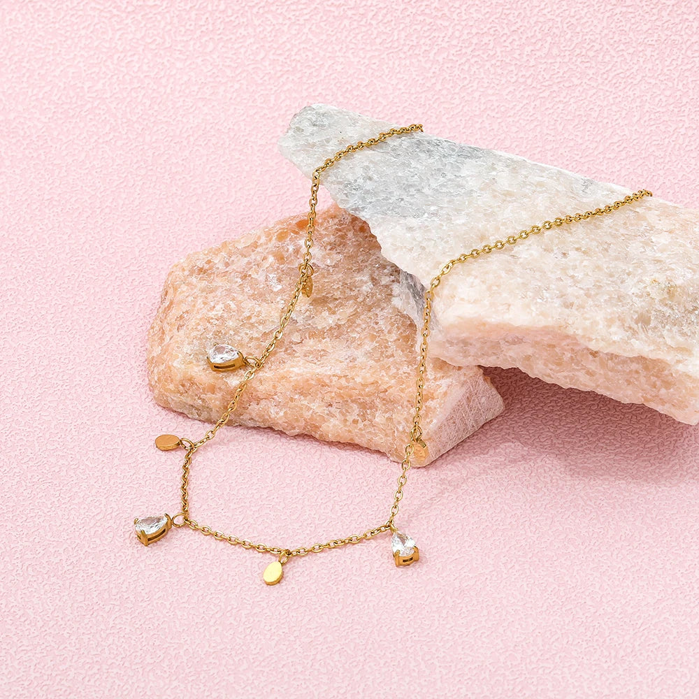 Charm Water Drop Necklace & Earrings
