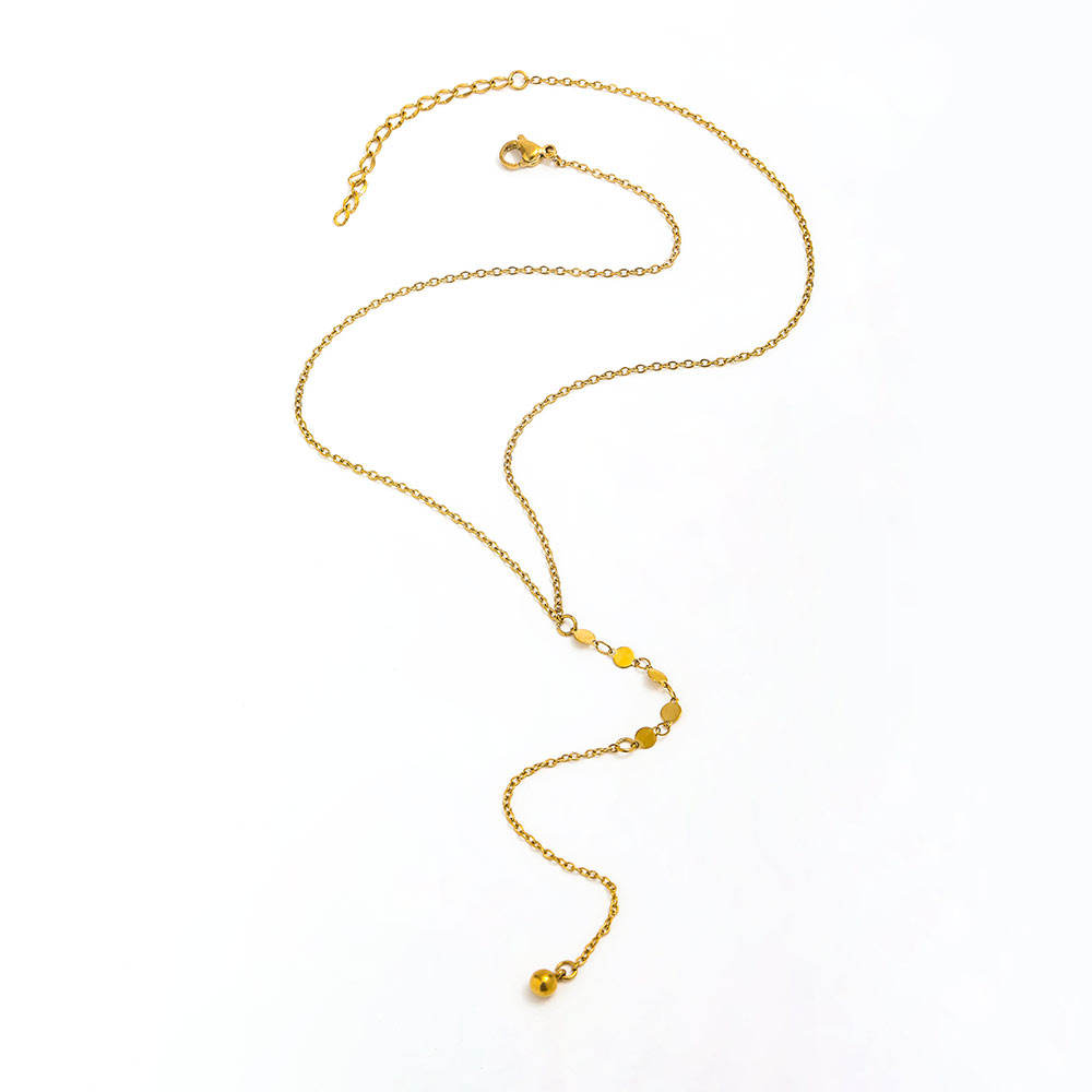 Y Tassel Pendant Necklace | 18K Gold Plated