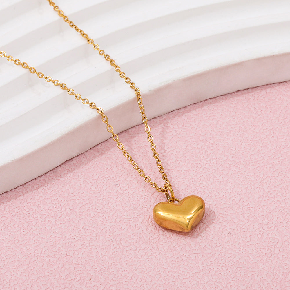 Heart Pendant Necklace | 18K Gold Plated