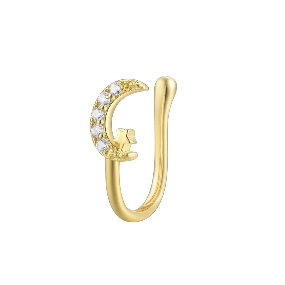 Clip-on 925 Sterling Silver Nose Pins