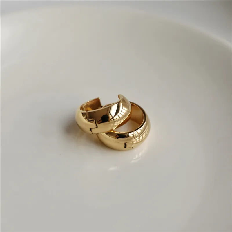 Circle Hoop Earrings | 18K Gold Plated