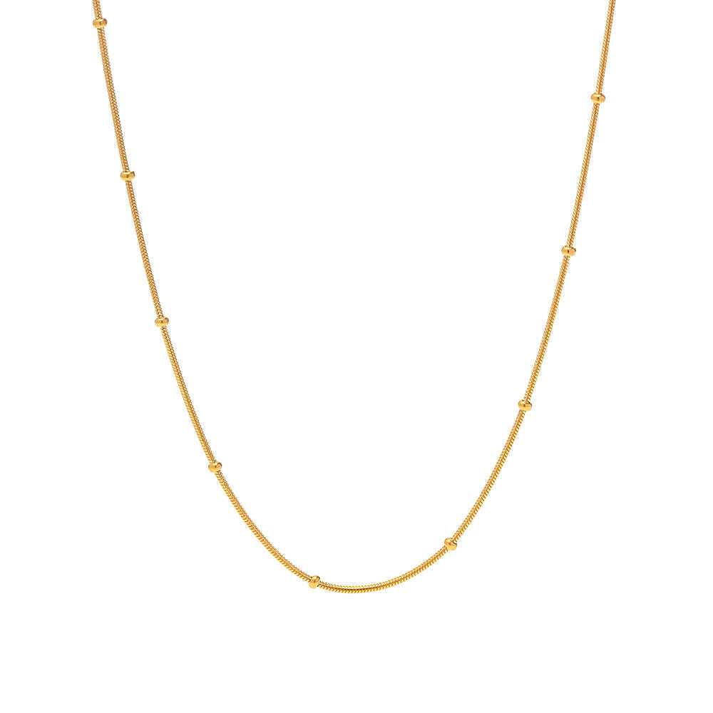 Round Bead Necklace | 18K Gold Plated