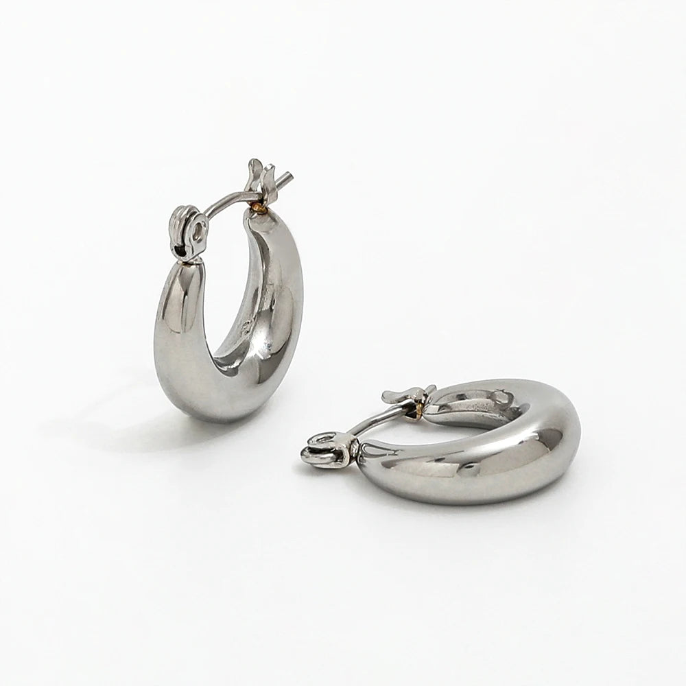 Simple Hoop Earrings | 18K Gold Plated