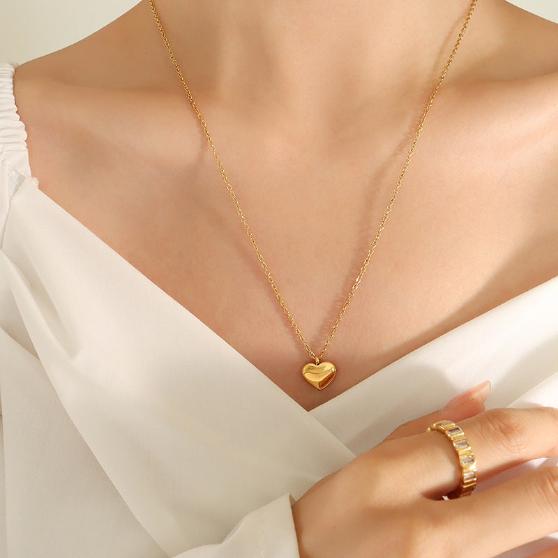 Heart Pendant Necklace | 18K Gold Plated