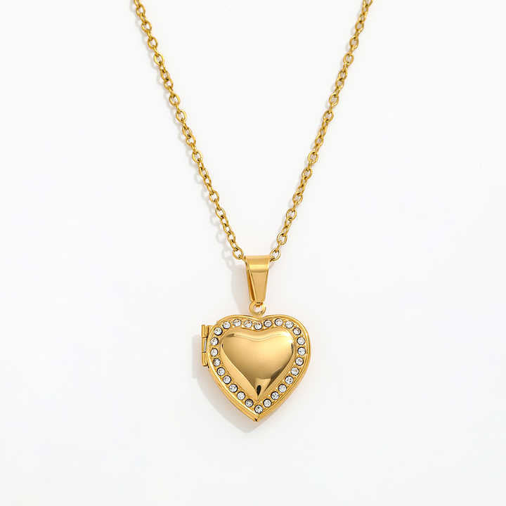 Heart Locket Necklace | 18K Gold Plated