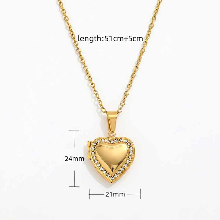 Heart Locket Necklace | 18K Gold Plated