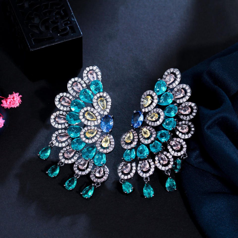Large Water Drop Statement Earrings