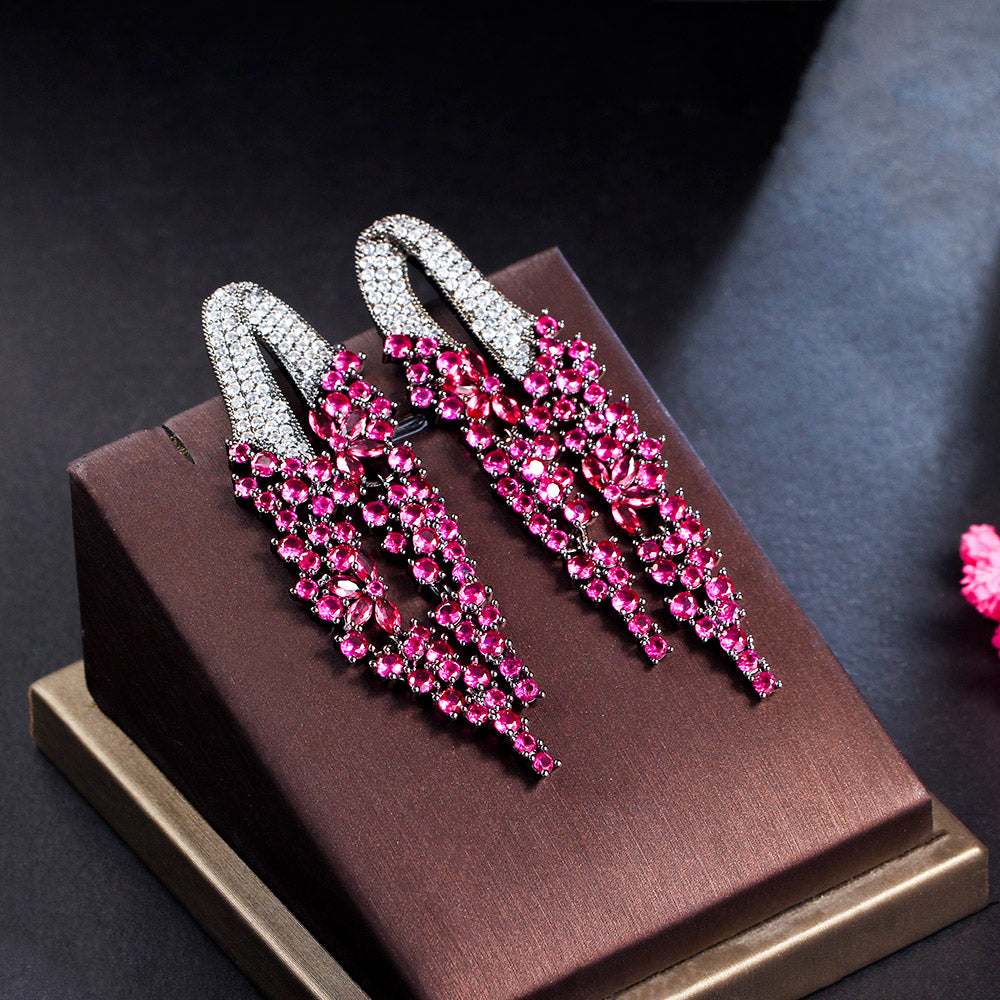 Long Dangle Statement Earrings