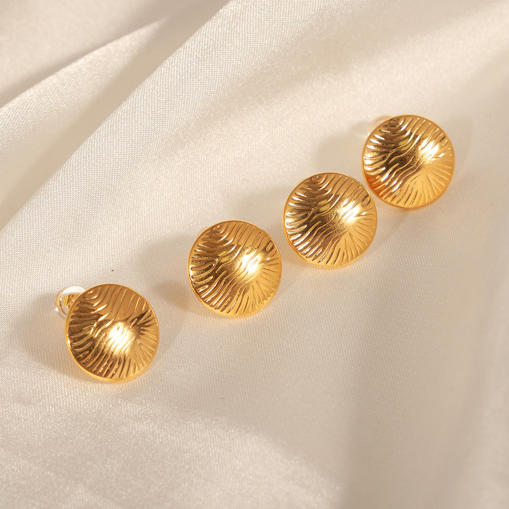 Chunky Stud Earrings | 18K Gold Plated