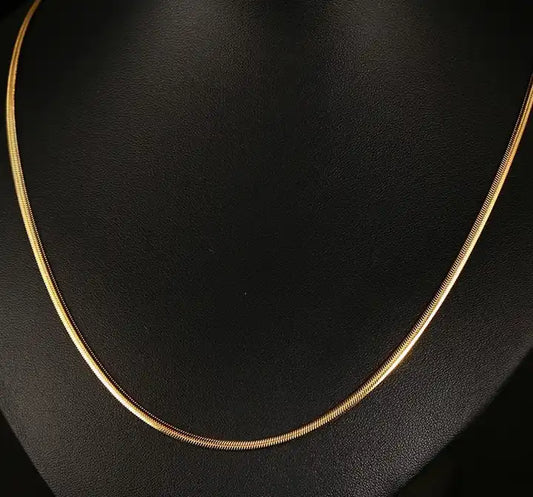 Herringbone Chain Necklace | 18K Gold Plated