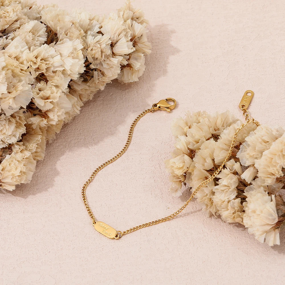 Good Luck Paved Bracelet | 18K Gold Plated
