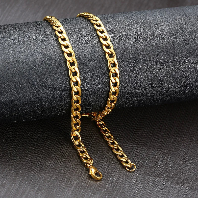 Chunky Cuban 18K Gold Plated Chain Necklace