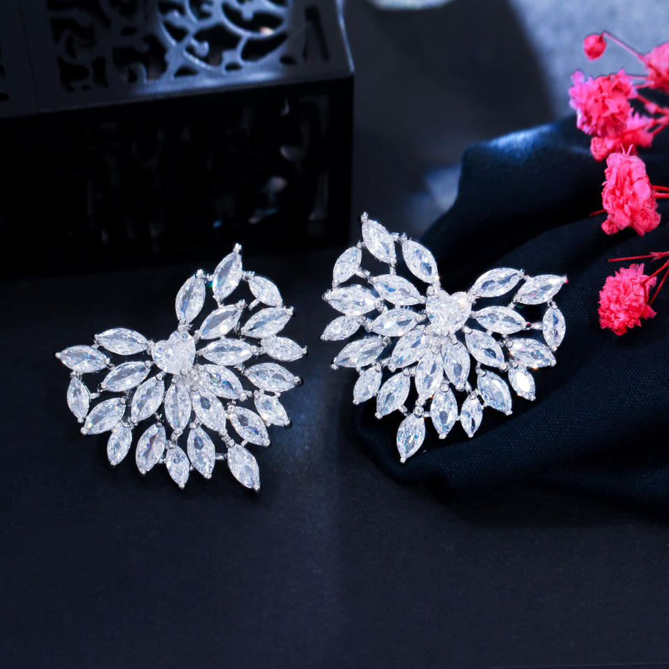 Big Heart Shaped Stud Earrings