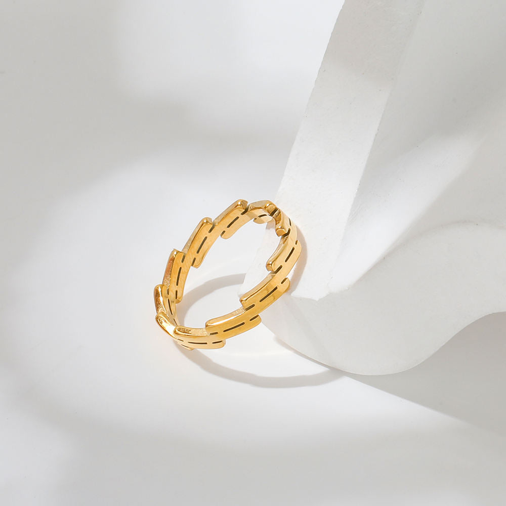 Irregular Double Line Ring | 18K Gold Plated